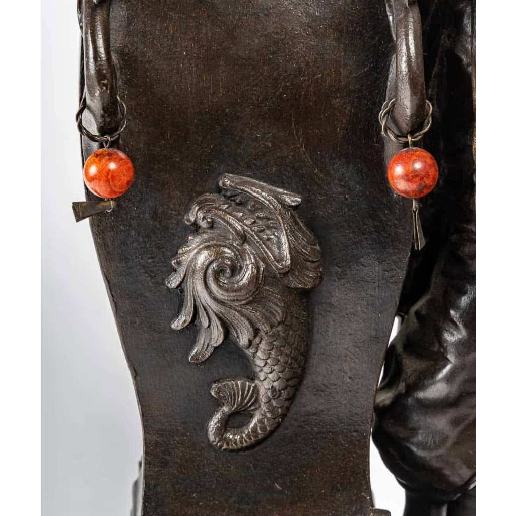 Lampe en régule, sujet orientaliste, XIXème siècle