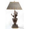 Lampe en régule, sujet orientaliste, XIXème siècle