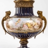 Vase en bronze et porcelaine, XIXème siècle