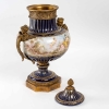 Vase en bronze et porcelaine, XIXème siècle
