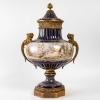 Vase en bronze et porcelaine, XIXème siècle
