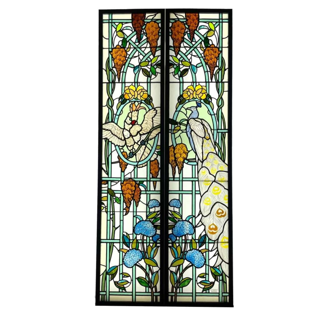 VITRAIL VITRAUX Paire de vitraux DAGRANT (1839-1915) (1) | Biron ||||||