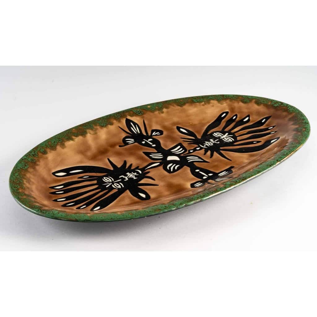 Plat en céramique par Jean Lurçat (1892-1966) | Biron Plat en céramique par Jean Lurçat (1892-1966)
