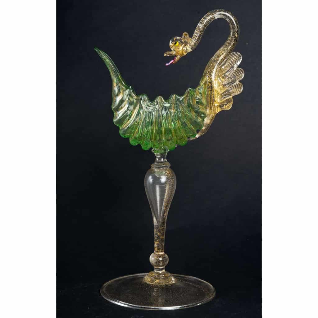 3 calices Nautile, Murano Salviati 1885 | Biron 3 calices Nautile, Murano Salviati 1885