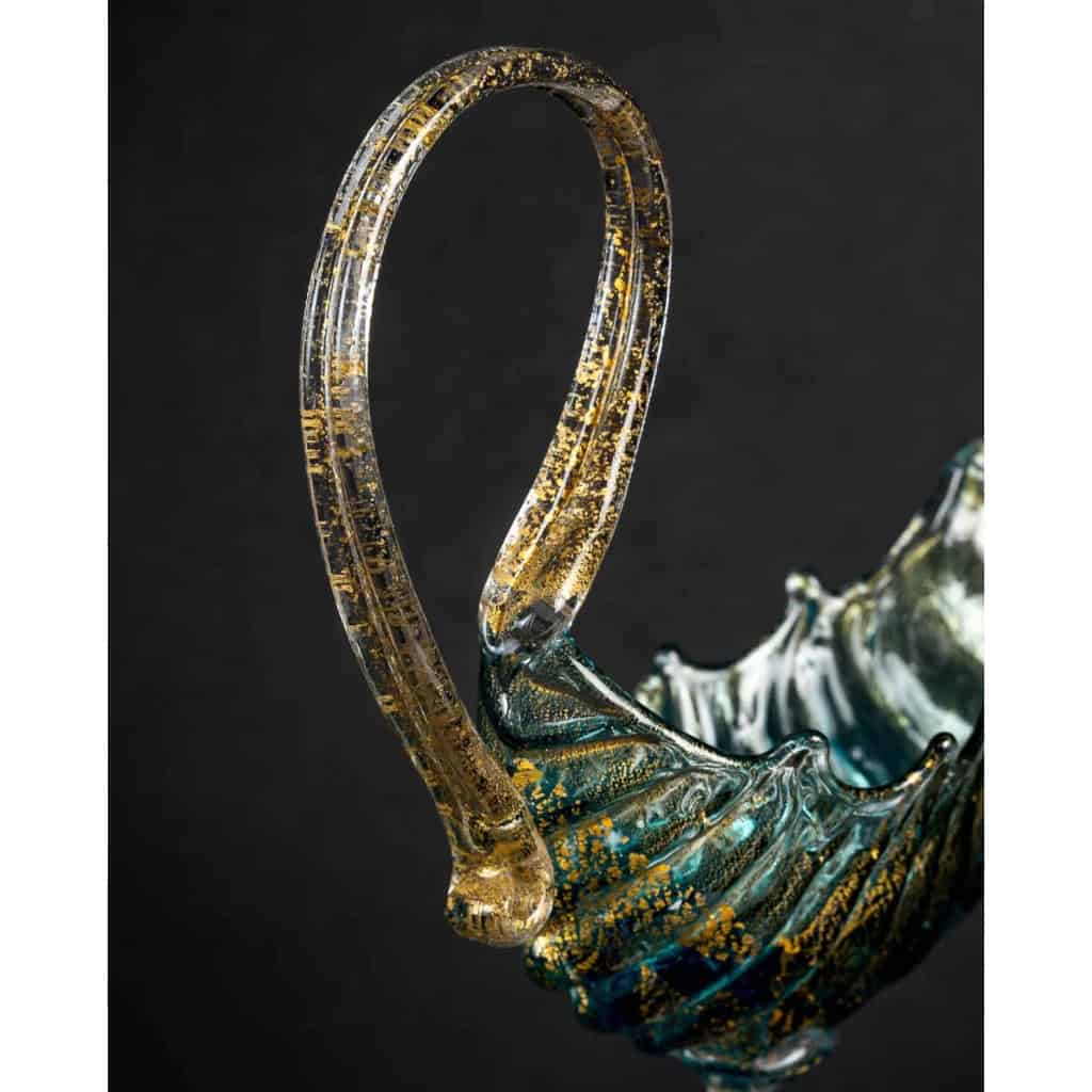 3 calices Nautile, Murano Salviati 1885 | Biron 3 calices Nautile, Murano Salviati 1885