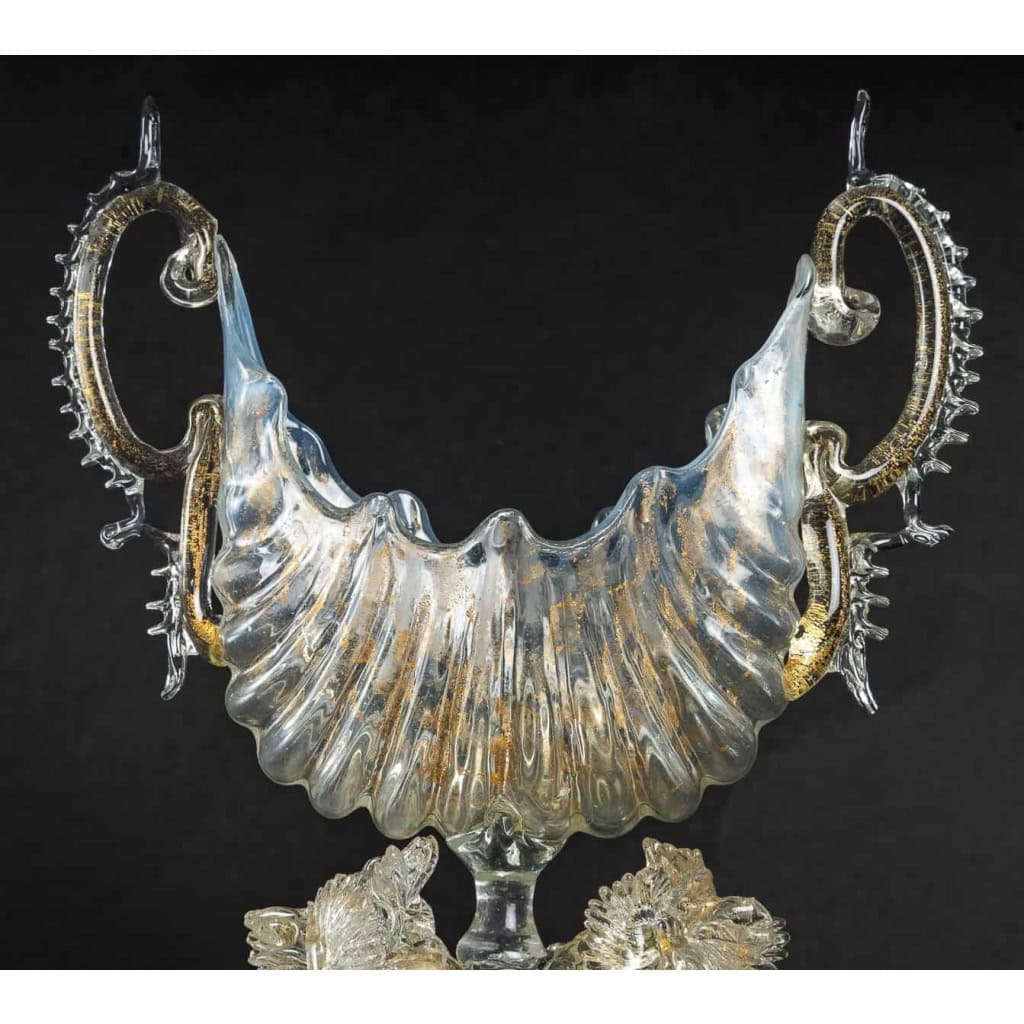 3 calices Nautile, Murano Salviati 1885 | Biron 3 calices Nautile, Murano Salviati 1885