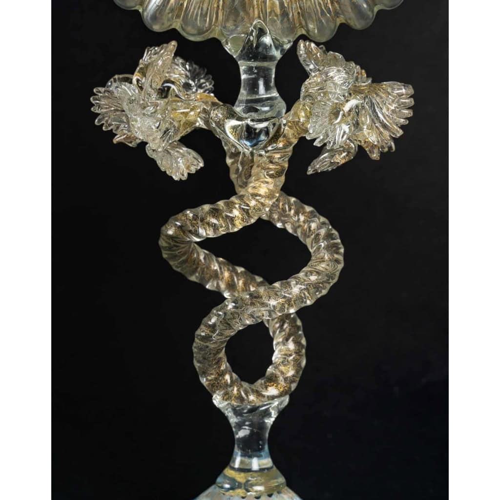 3 calices Nautile, Murano Salviati 1885 | Biron 3 calices Nautile, Murano Salviati 1885
