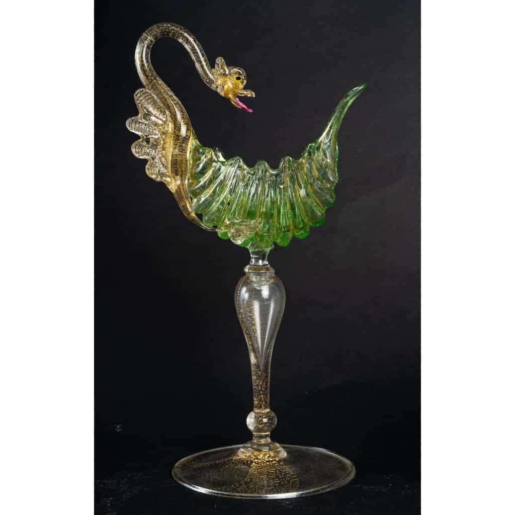 3 calices Nautile, Murano Salviati 1885 | Biron 3 calices Nautile, Murano Salviati 1885