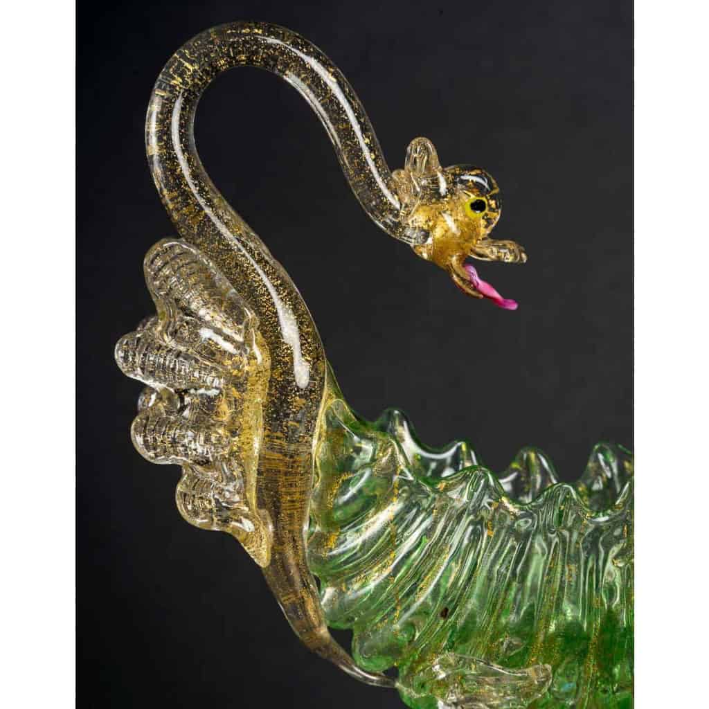 3 calices Nautile, Murano Salviati 1885 | Biron 3 calices Nautile, Murano Salviati 1885