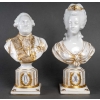 Bustes en porcelaine de Louis XVI et Marie Antoinette, Paris fin XIXème | Biron |||||||||||