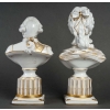 Bustes en porcelaine de Louis XVI et Marie Antoinette, Paris fin XIXème | Biron Bustes en porcelaine de Louis XVI et Marie Antoinette, Paris fin XIXème