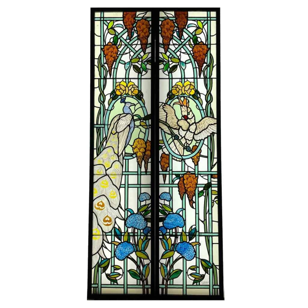VITRAIL VITRAUX Paire de vitraux DAGRANT (1839-1915) (2) | Biron |||||