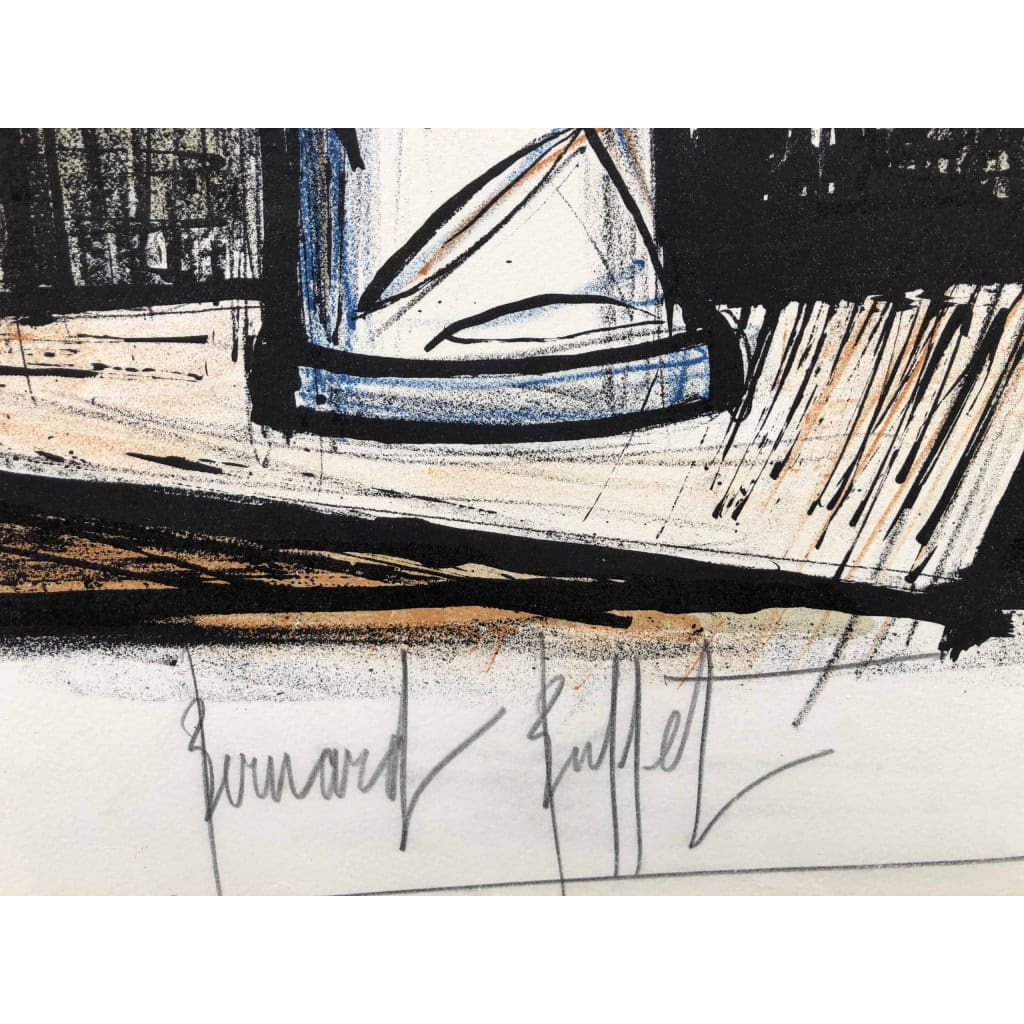 BUFFET Bernard Bouquet de Calandulas Lithographie Couleurs signée et justifiée | Biron BUFFET Bernard Bouquet de Calandulas Lithographie Couleurs signée et justifiée