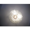 1970′ Lustre Doria 3 Niveaux 60 Cristaux En Verre Soufflé Design Venini Murano