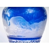 Grand vase bleu et blanc overlay. Attribué à Baccarat 1870. | Biron Grand vase bleu et blanc overlay. Attribué à Baccarat 1870.