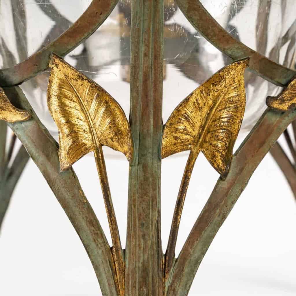 Coupe en cristal et métal Art nouveau