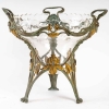 Coupe en cristal et métal Art nouveau