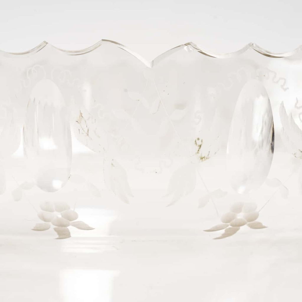 Coupe en cristal et métal Art nouveau