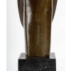 Sculpture en bronze patiné et marbre du XXème siècle | Biron Sculpture en bronze patiné et marbre du XXème siècle