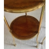 1970′ Paire De Guéridons Ou Sellettes Rondes Bronze Doré 2 Plateaux Gainés De Cuir Maison Jansen, Baguès Ou Charles | Biron 1970′ Paire De Guéridons Ou Sellettes Rondes Bronze Doré 2 Plateaux Gainés De Cuir Maison Jansen, Baguès Ou Charles
