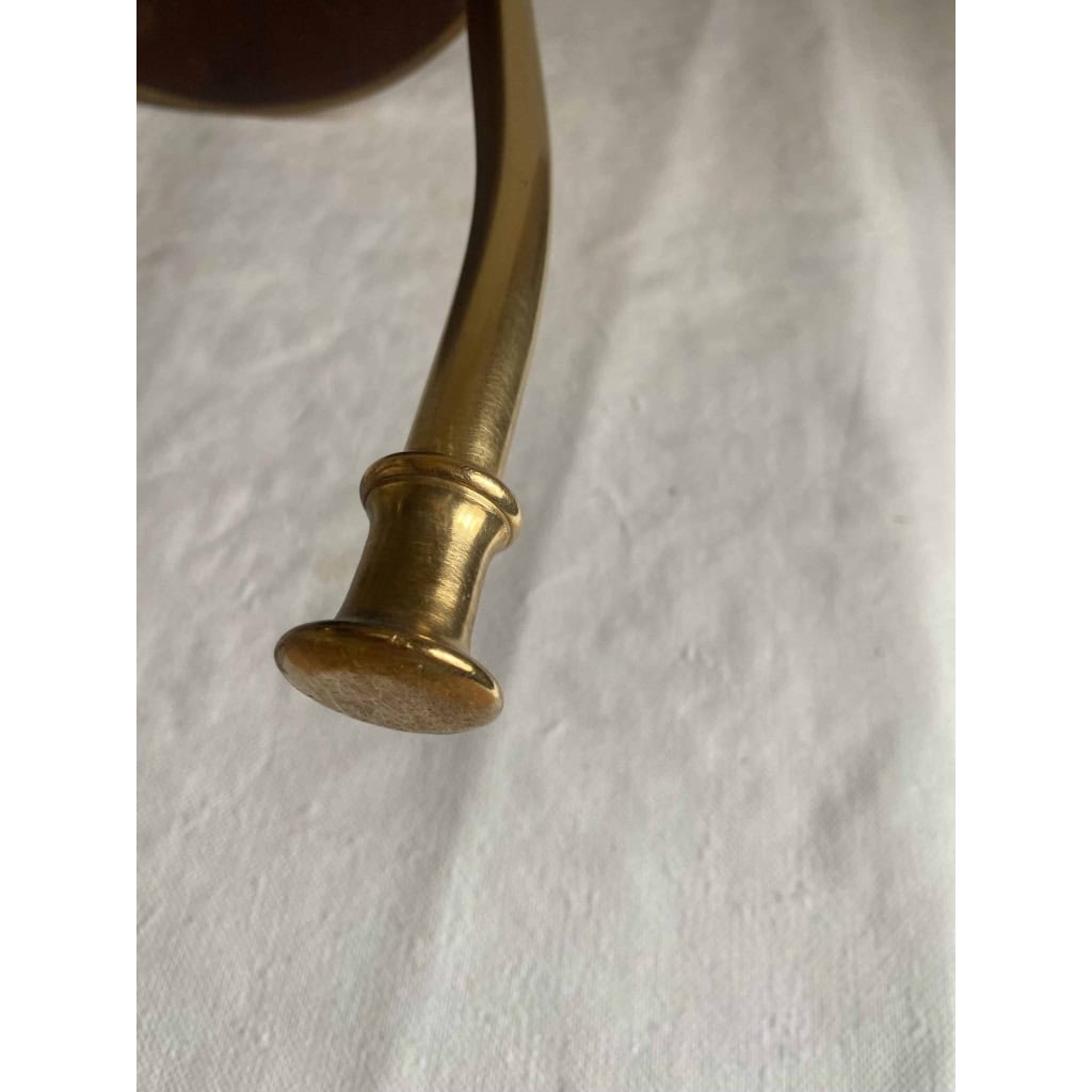 1970′ Paire De Guéridons Ou Sellettes Rondes Bronze Doré 2 Plateaux Gainés De Cuir Maison Jansen, Baguès Ou Charles | Biron 1970′ Paire De Guéridons Ou Sellettes Rondes Bronze Doré 2 Plateaux Gainés De Cuir Maison Jansen, Baguès Ou Charles