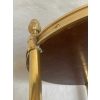 1970′ Paire De Guéridons Ou Sellettes Rondes Bronze Doré 2 Plateaux Gainés De Cuir Maison Jansen, Baguès Ou Charles | Biron 1970′ Paire De Guéridons Ou Sellettes Rondes Bronze Doré 2 Plateaux Gainés De Cuir Maison Jansen, Baguès Ou Charles