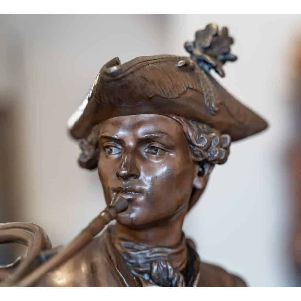 Sculpture en bronze « Le piqueur au refais » signé H. Moreau et P. Lecourtier, XIXème siècle | Biron Sculpture en bronze "Le piqueur au refais" signé H. Moreau et P. Lecourtier, XIXème siècle