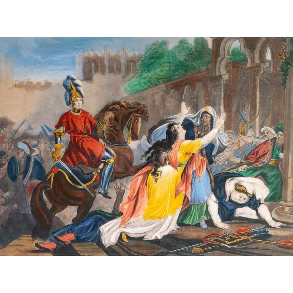 Paire de tableaux, scènes orientalistes
