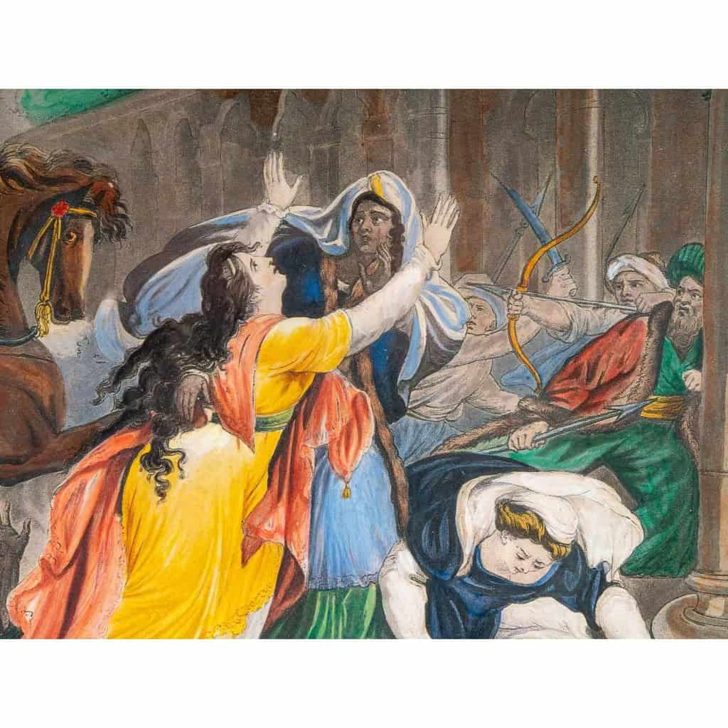 Paire de tableaux, scènes orientalistes