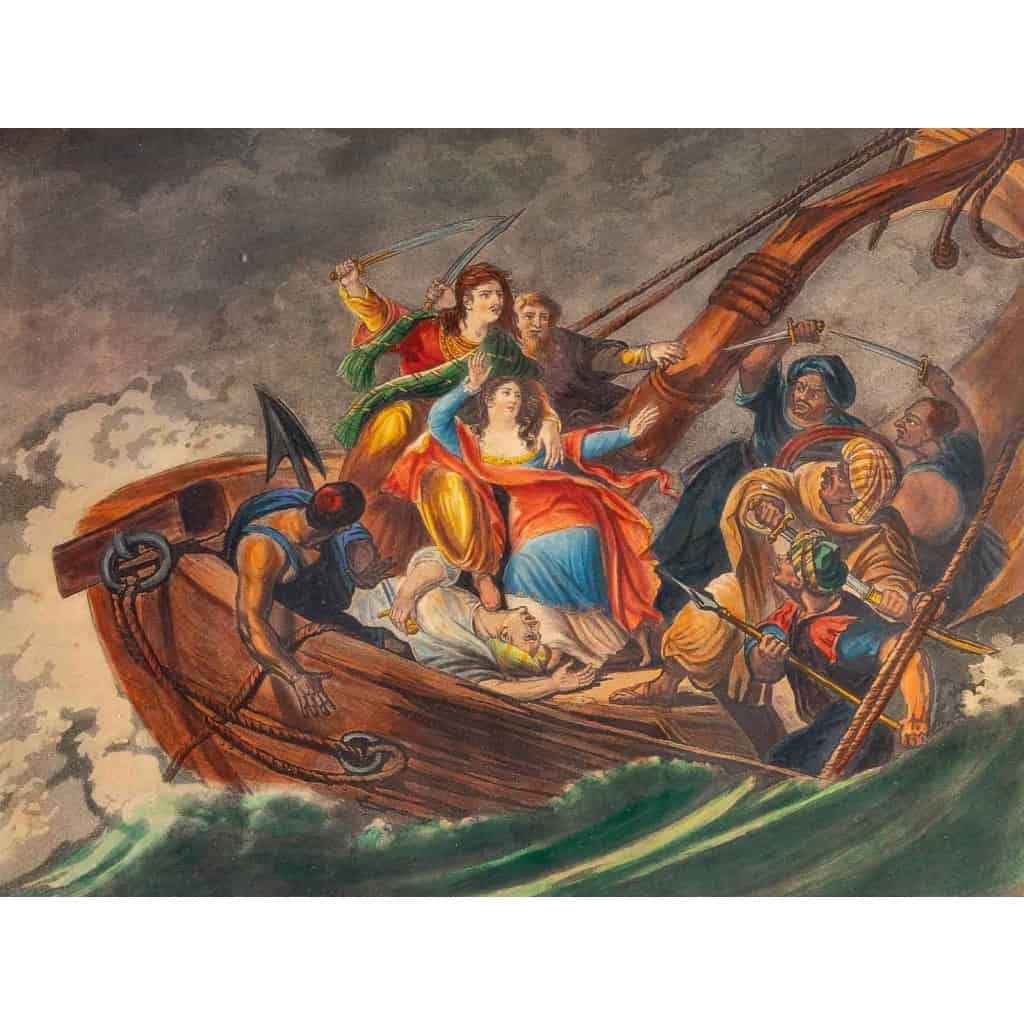 Paire de tableaux, scènes orientalistes