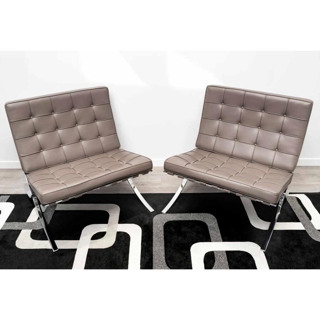 Paire de fauteuils « Barcelona » de MIES VAN DER ROHE | Biron ||||||||