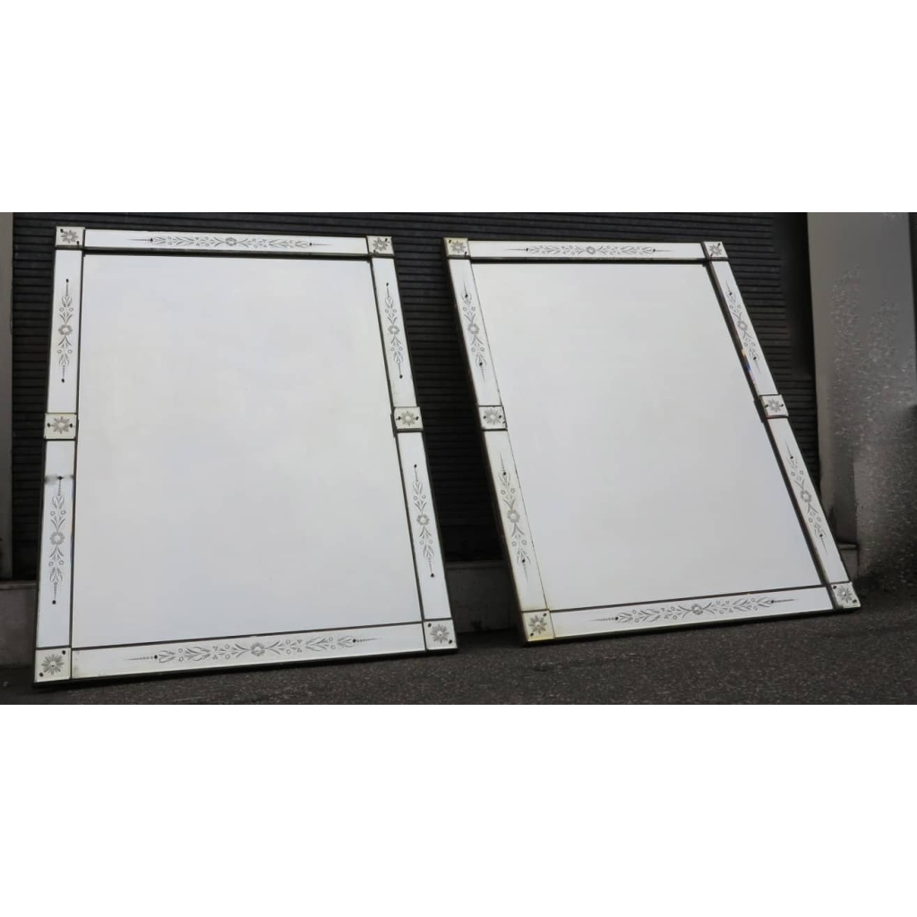 1900′ Paire de Miroirs Venise 160 X 120 cm | Biron |||||||||