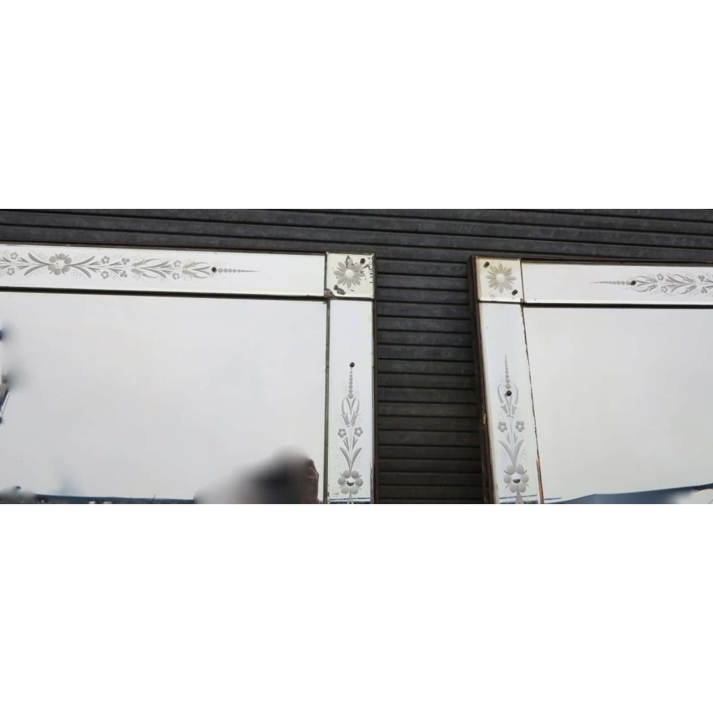 1900′ Paire de Miroirs Venise 160 X 120 cm | Biron 1900′ Paire de Miroirs Venise 160 X 120 cm