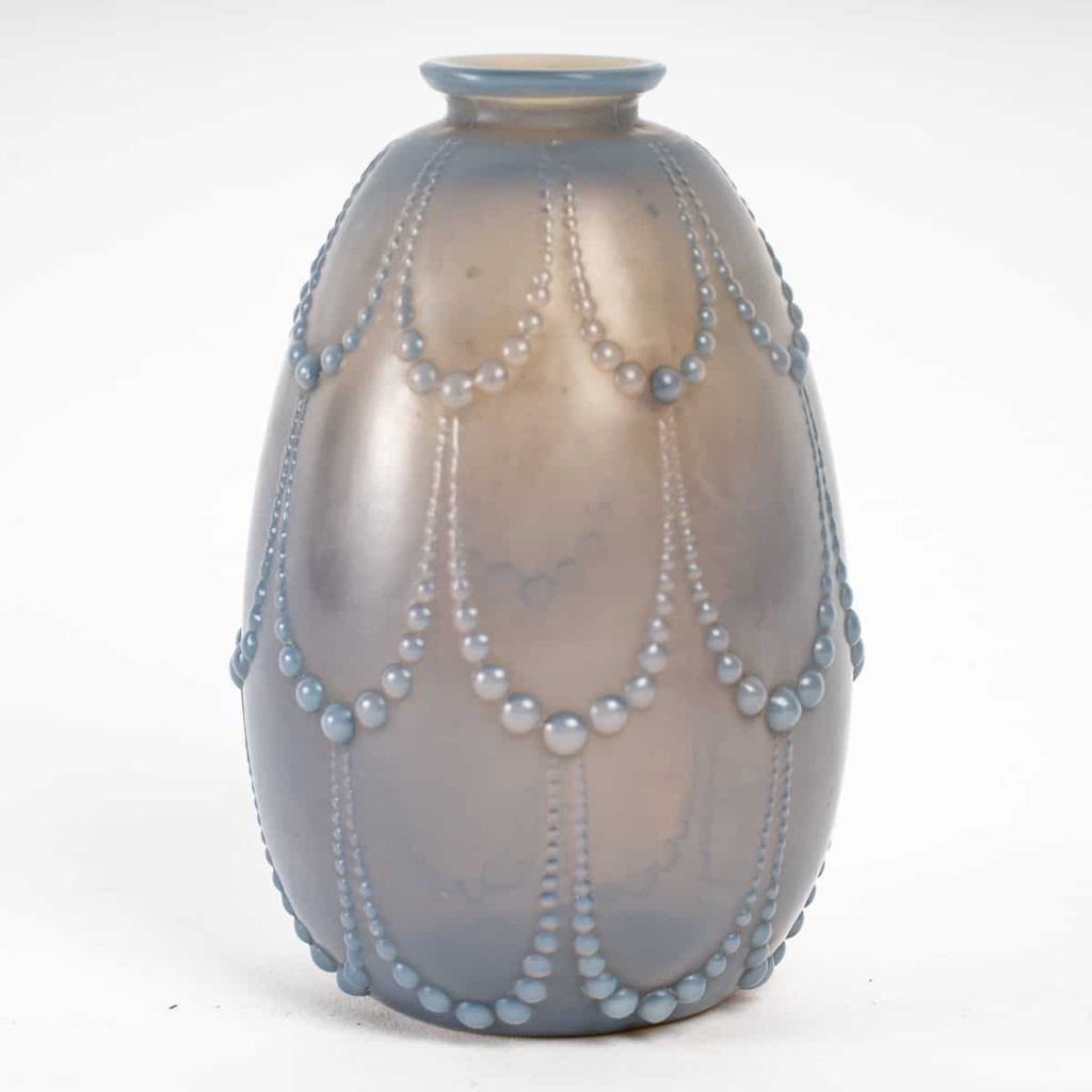 Vase « Perles » verre agate de René LALIQUE | Biron ||||||