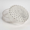 Boîte « Cactus » verre blanc émaillé noir d’origine de René LALIQUE | Biron Boîte "Cactus" verre blanc émaillé noir d'origine de René LALIQUE