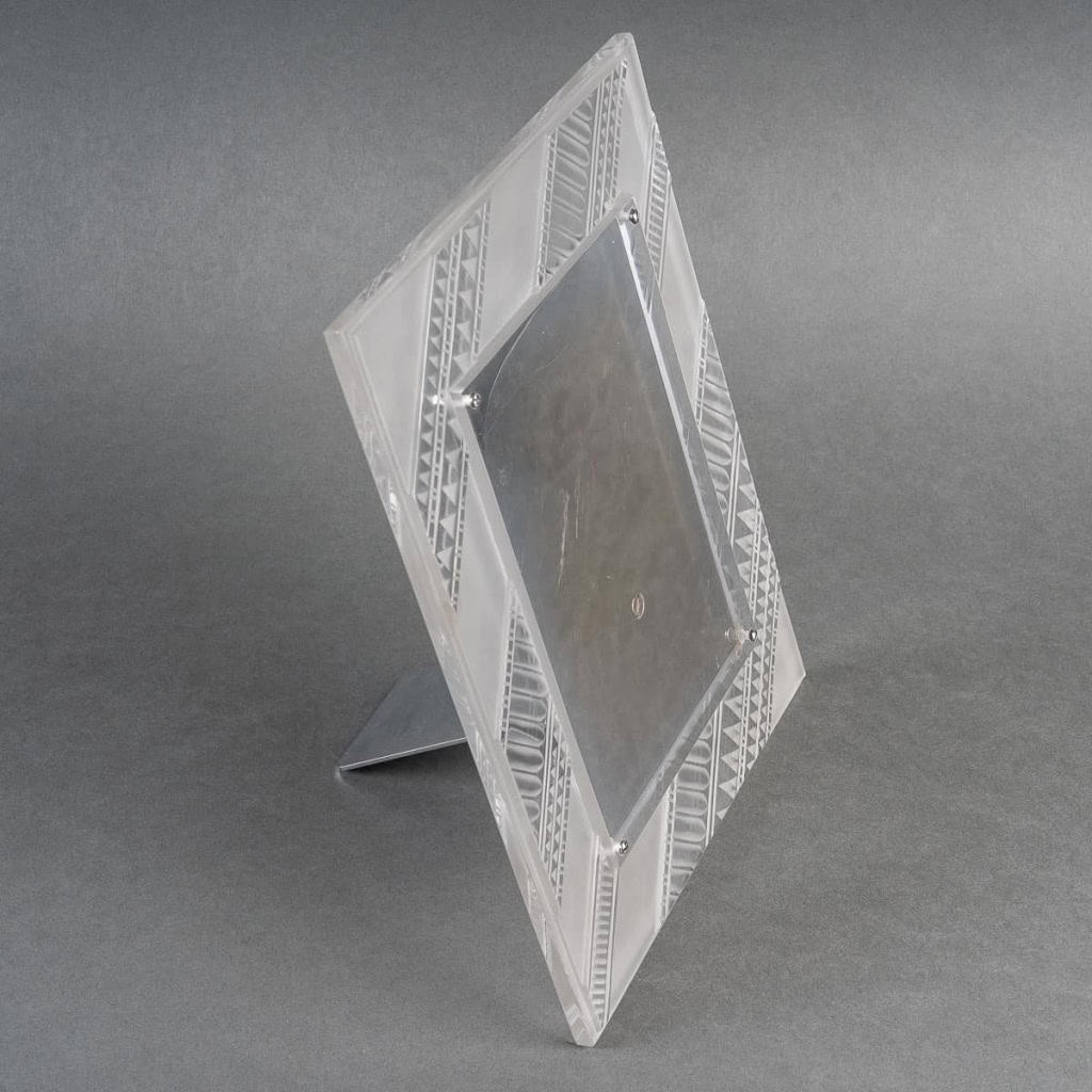 Cadre Art-Déco cristal blanc de LALIQUE | Biron Cadre Art-Déco cristal blanc de LALIQUE