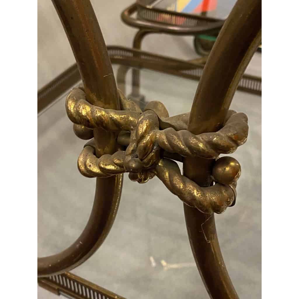 1970′ Paire De Bar Roulant en Bronze et Laiton Doré Maison Baguès Ou Charles Ou Jansen Décor Napoléon 3 | Biron 1970′ Paire De Bar Roulant en Bronze et Laiton Doré Maison Baguès Ou Charles Ou Jansen Décor Napoléon 3