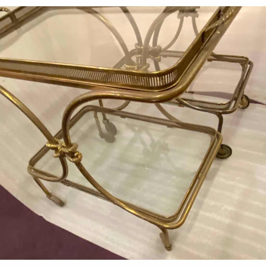 1970′ Paire De Bar Roulant en Bronze et Laiton Doré Maison Baguès Ou Charles Ou Jansen Décor Napoléon 3 | Biron 1970′ Paire De Bar Roulant en Bronze et Laiton Doré Maison Baguès Ou Charles Ou Jansen Décor Napoléon 3