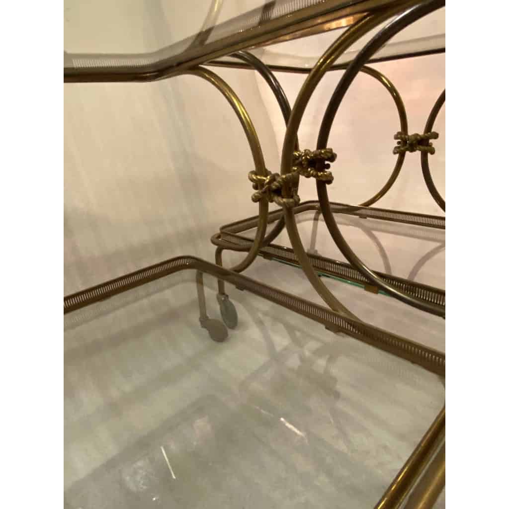 1970′ Paire De Bar Roulant en Bronze et Laiton Doré Maison Baguès Ou Charles Ou Jansen Décor Napoléon 3 | Biron 1970′ Paire De Bar Roulant en Bronze et Laiton Doré Maison Baguès Ou Charles Ou Jansen Décor Napoléon 3