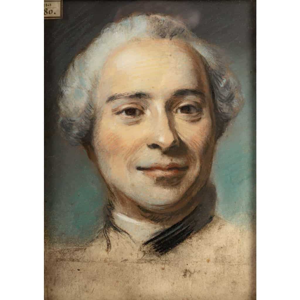 Pastel d’après Maurice Quentin Latour. Portrait de Le Rond d’Alembert | Biron Pastel d'après Maurice Quentin Latour. Portrait de Le Rond d'Alembert