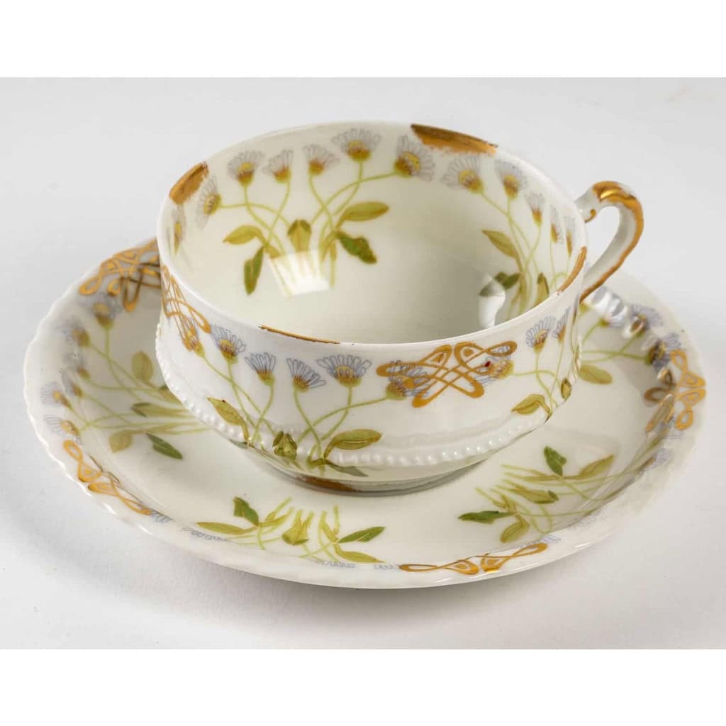 Service à Café et Thé en Porcelaine Théodore Haviland Limoges, Collection Mousseline, 31 Pièces, 6 Personnes, Porcelaine de Luxe Française | Biron Ensemble de Service à Café et Thé Théodore HAVILAND Limoges en Porcelaine Mousseline - Service pour 12 personnes