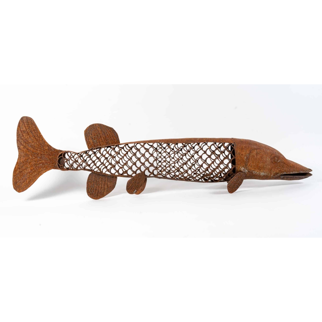 Brochet en métal, XXème siècle | Biron |||||||