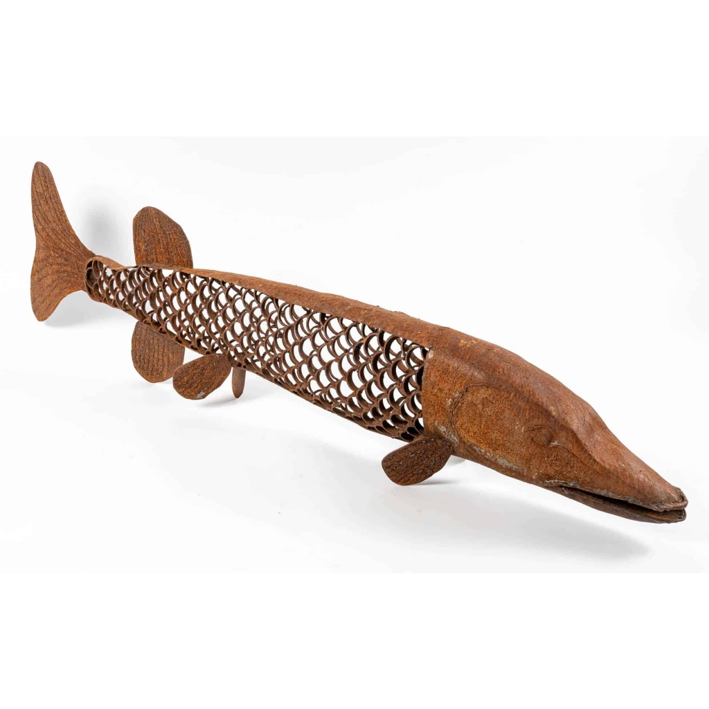 Brochet en métal, XXème siècle | Biron Brochet en métal, XXème siècle