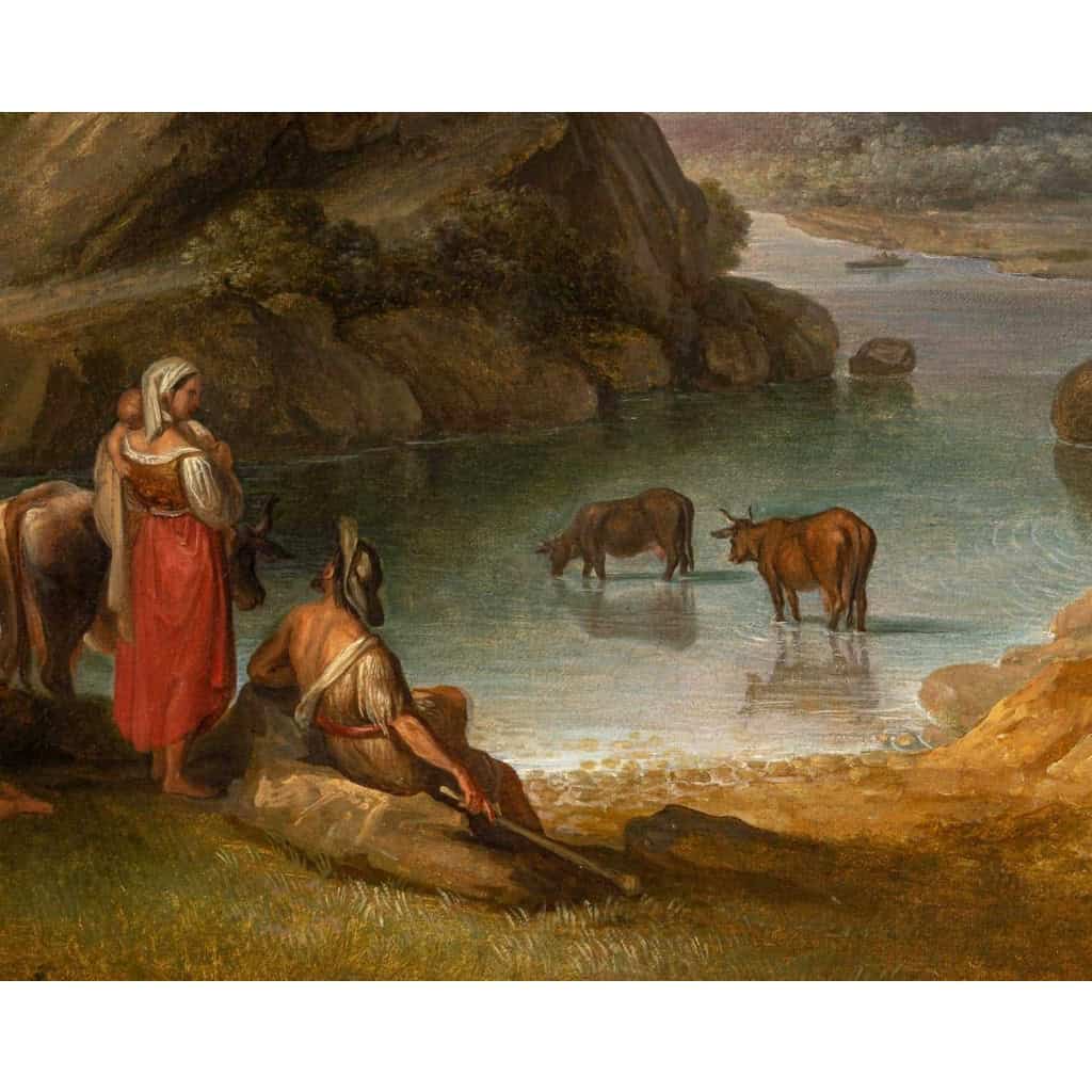 Ecole Italienne Du XVIIIème Siècle. Paysage à La Cascade.