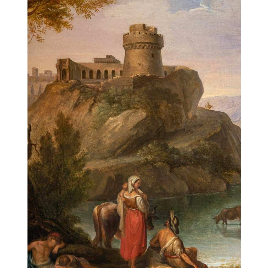 Ecole Italienne Du XVIIIème Siècle. Paysage à La Cascade.