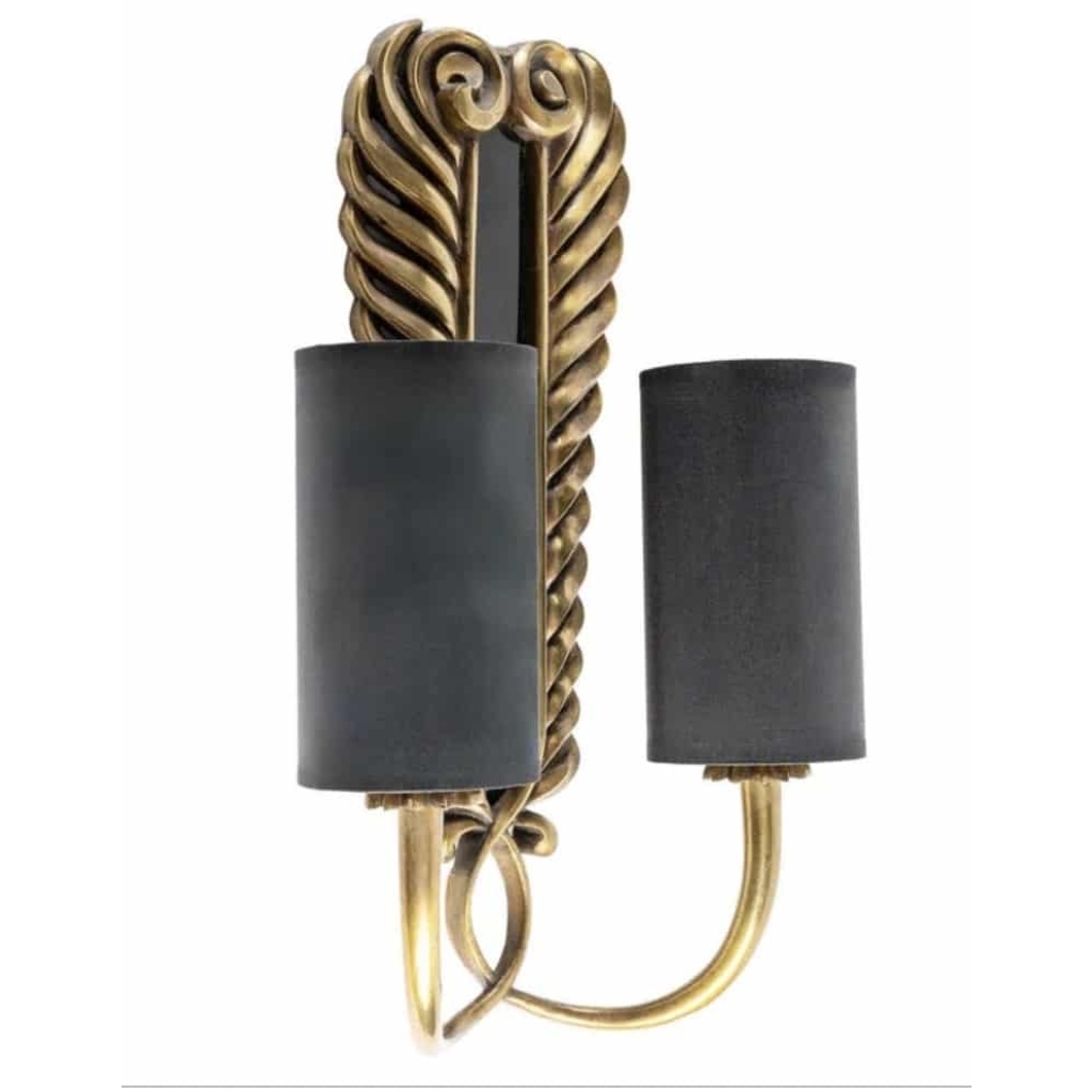 1960 Paire d’appliques en bronze de la Maison Honoré 6