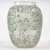 Vase « Biches » verre blanc patiné vert de René LALIQUE | Biron ||||||||