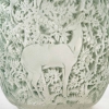 Vase « Biches » verre blanc patiné vert de René LALIQUE | Biron Vase "Biches" verre blanc patiné vert de René LALIQUE