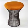 Tabouret Tissus Kvadrat Tonus Structure Métal Bronze de Warren PLATNER | Biron |||||