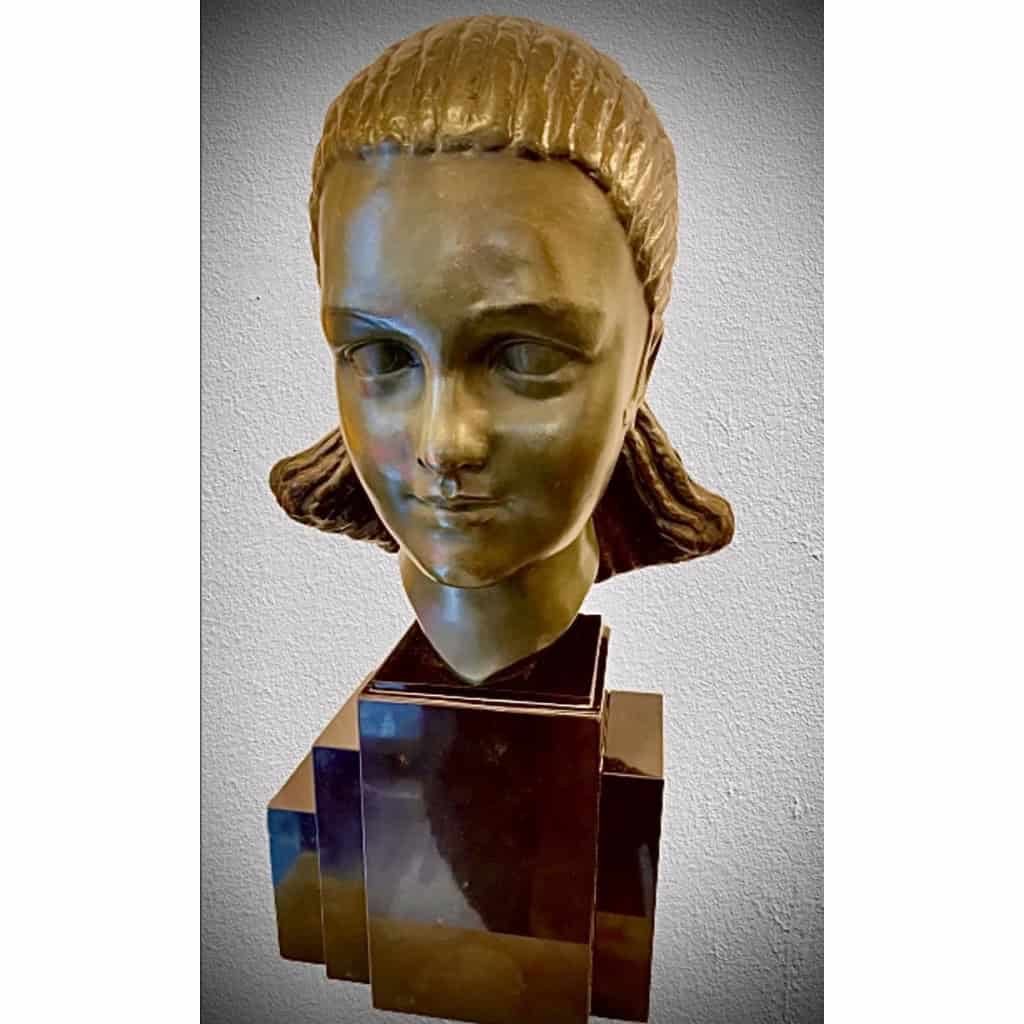 MARCEL BOURAINE BRONZE ART DECO